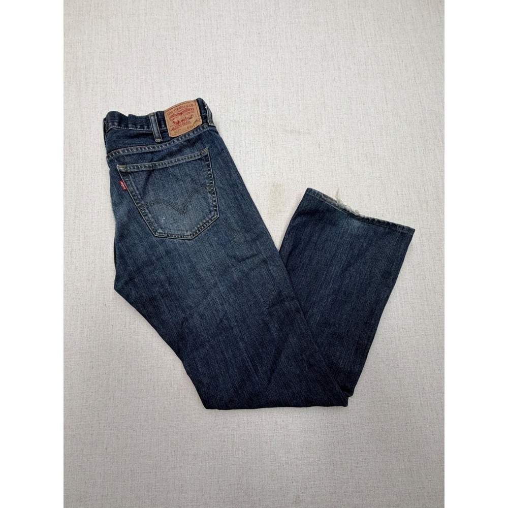 Levis 527 Slim Bootcut Jeans Mens 38x32 Dark Wash Denim 100% Cotton